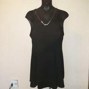 (SOLD) Plus Size Elegant Black Dress with Necklace